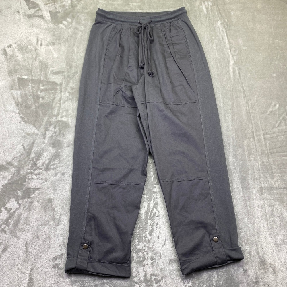 Daily Practice Gray Jogger Pants Cropped Drawstring Waist Casual Size S Fits 27"